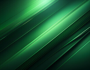 Abstract green 3d  background with lines. Abstract background of glass. Grren material 