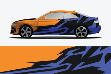 Obraz premium Car wrap decal abstract stripe racing concept