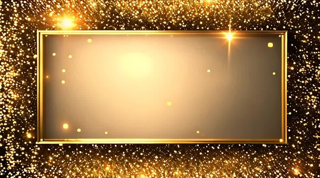 Golden Glitter Frame Background Animation