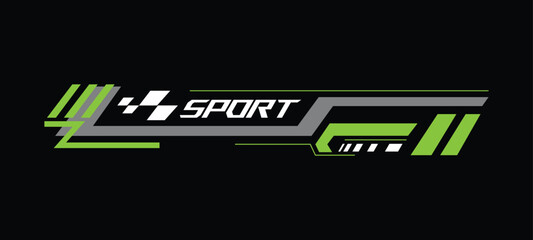 Obraz premium Racing sport sticker stripe abstract vinyl decal print