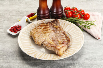 Grilled pork neck juicy steack