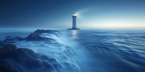 Imagine a lighthouse in the dark ocean, guiding lost souls to safety