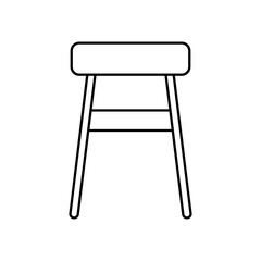 Chair icon vector. Armchair illustration sign. Furniture symbol or logo.
