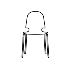 Chair icon vector. Armchair illustration sign. Furniture symbol or logo.