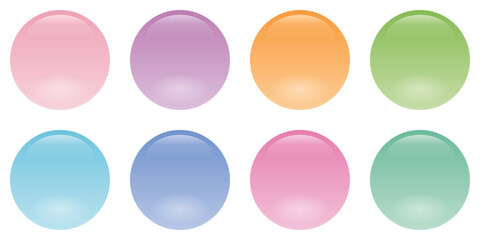 丸　カラフル　あしらい　立体的　ボタン