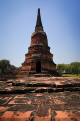 Fototapeta premium the atmosphere of the ancient temple in thailand
