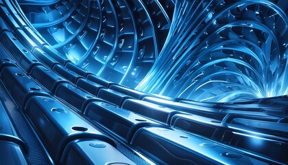 Fototapeta premium Abstract Futuristic Metallic Multicolored Background. space technology background