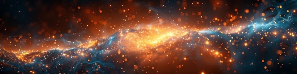Fototapeta premium The image resembles a galaxy full of numerous stars within it