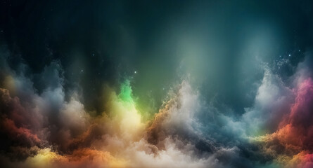 Fototapeta premium Abstract colorful clouds in the night sky