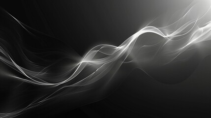 Modern Minimalist Background with Ample Black Space and Simple White Lines for Sleek Contemporary Designs