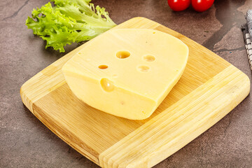 Gourmet Maasdam cheese with hole