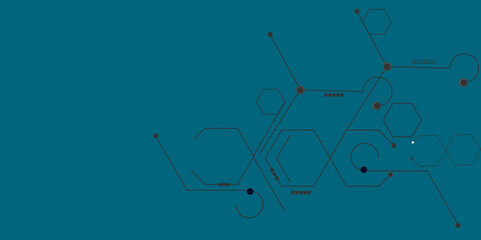 Modern vector background geometric hexagon. Abstract hexagon background. Abstract vector technology background with hexagons.