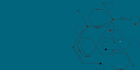 Modern vector background geometric hexagon. Abstract hexagon background. Abstract vector technology background with hexagons.