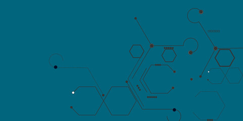 Modern vector background geometric hexagon. Abstract hexagon background. Abstract vector technology background with hexagons.