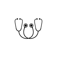 Stethoscope icon isolated on transparent background