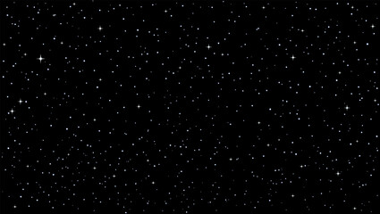 Stars in the night sky. Vector drawing