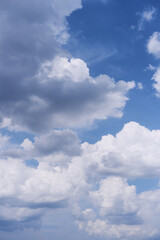 the sky is blue with white clouds. sky background. background image