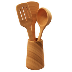 Spatula isolated on white 3d illustration