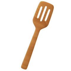 Slotted Spatula isolated on white 3d illustration