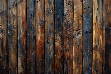 Naklejka premium Gap in wooden fence