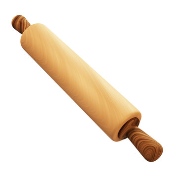 Rolling Pin isolated on white 3d illustration