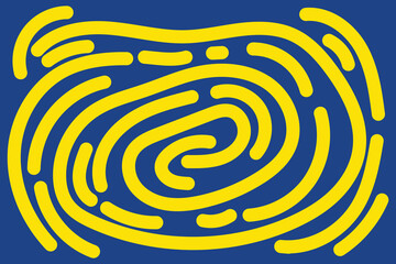 Doodle Abstract Background Landscape with Yellow and Blue colors for your graphic resource