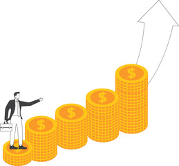 Businessman Development, Competition, Concepts, Currency, Development, Direction