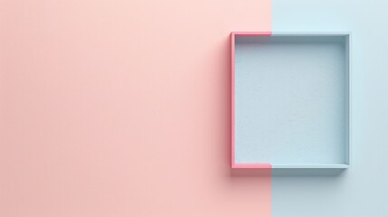 Fototapeta premium Minimalist background with a solid pastel color and ample copy space in the center