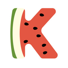Watermelon Letter K