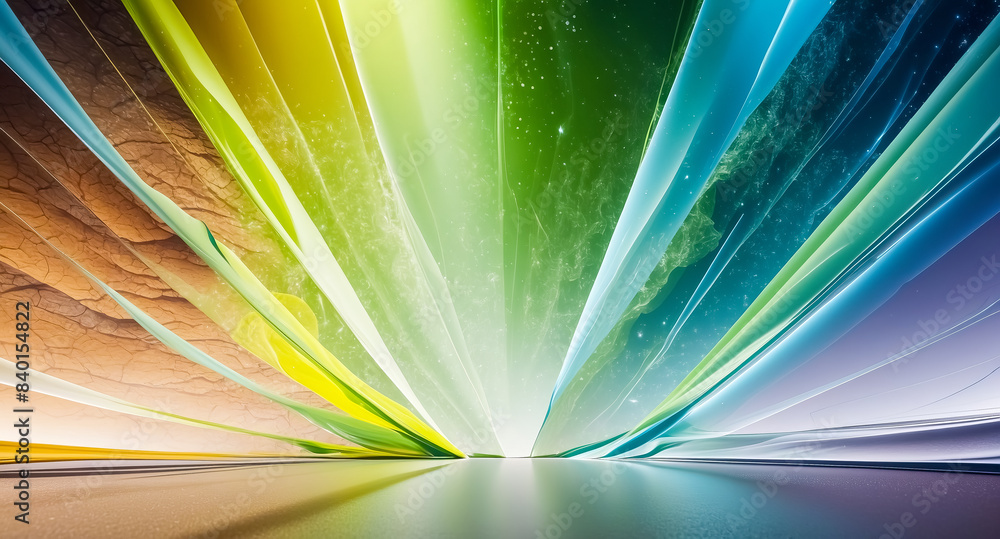 Poster abstract colorful background with smooth, flowing lines