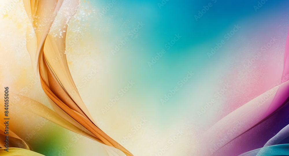 Poster abstract colorful background with soft light and flowing shapes