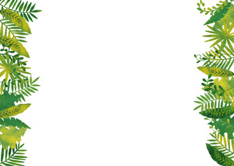 水彩風　ジャングルフレーム5