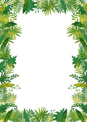 水彩風　ジャングルフレーム2 縦