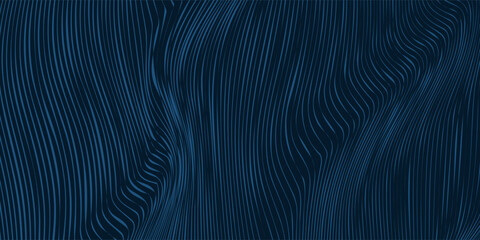 Obraz premium Blue abstract background design. Modern wavy line pattern (guilloche curves) in monochrome colors.