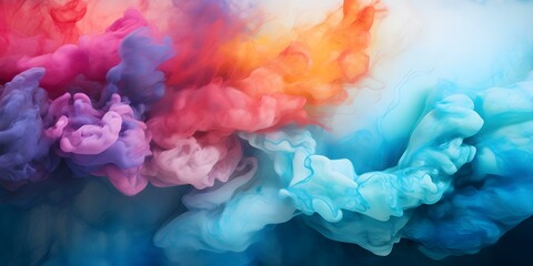 Fototapeta premium Colorful abstract canvas with fluid transition from light to deep shades. Concept Abstract Art, Fluid Transition, Colorful Canvas, Light to Deep Shades