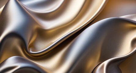 Abstract Gold and Silver Fabric Texture
