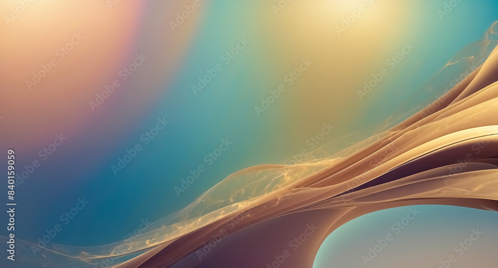 Poster abstract gradient background with smooth flowing lines