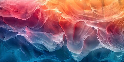 Fototapeta premium Antelope Canyon stunning colors light rays smooth walls realistic 3D render. Concept Antelope Canyon, Stunning Colors, Light Rays, Smooth Walls, Realistic 3D Render