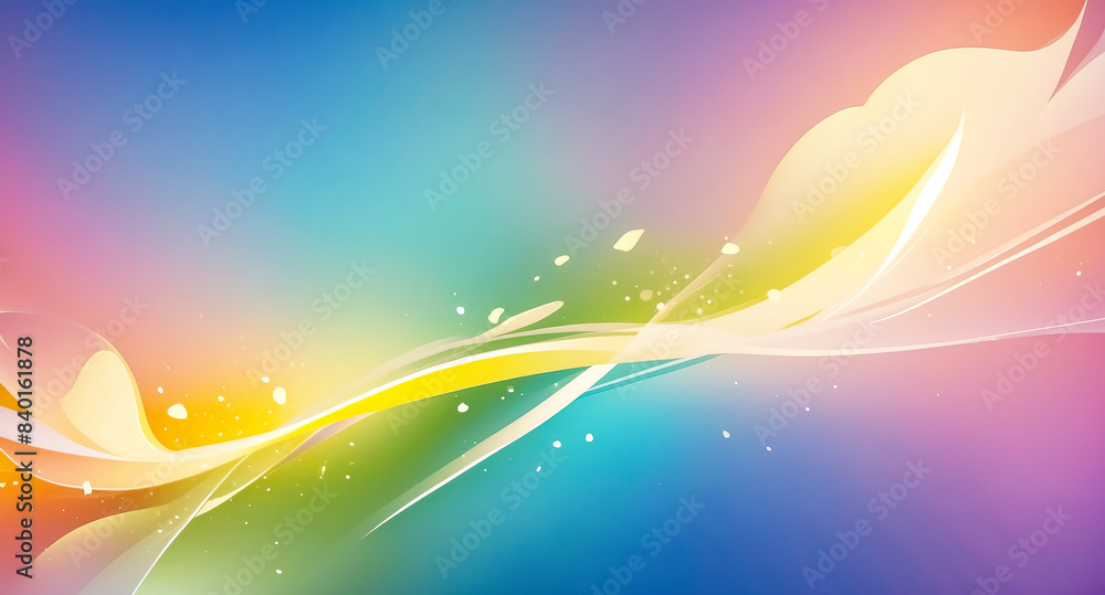 Poster abstract colorful background with smooth lines and gradient colors