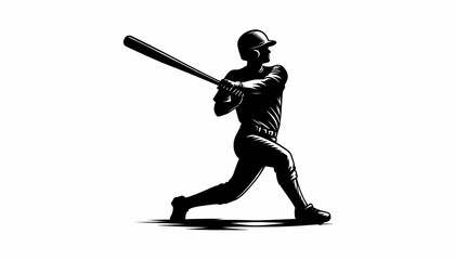 Shadow of a baseball player