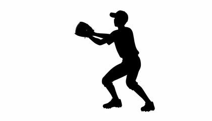 Shadow of a baseball player