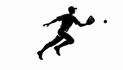 Obraz premium Shadow of a baseball player