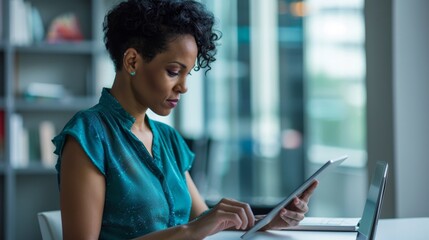 The Businesswoman with Tablet