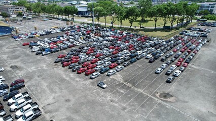 Kuching, Malaysia - June 5 2024: The Senari Port and Pending Terminal Port