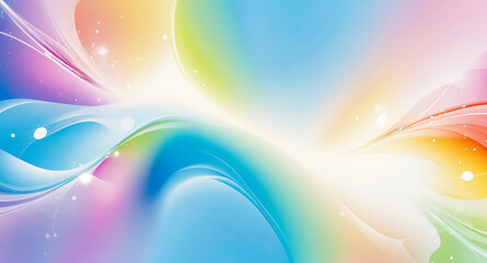 Abstract Colorful Background with Swirls and Lights