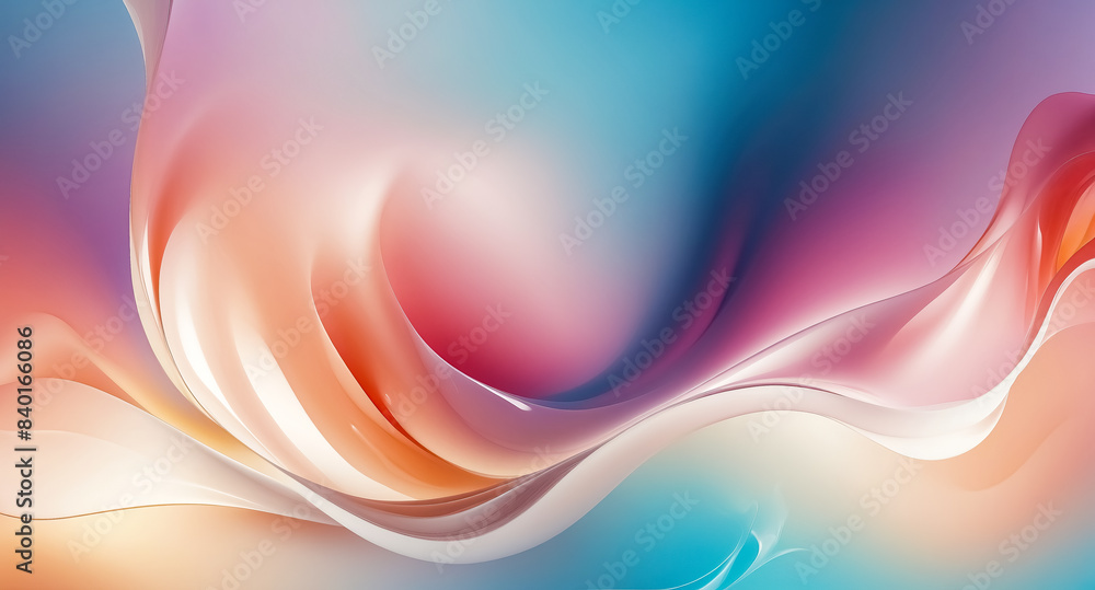 Poster abstract gradient background with flowing lines