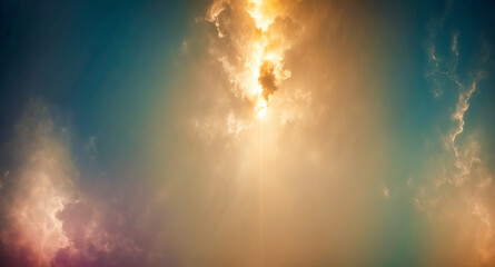 Golden Light Through Clouds