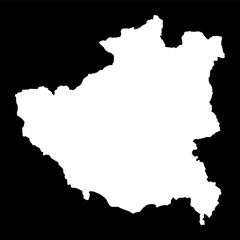 Diber county map, administrative subdivisions of Albania. Vector illustration.