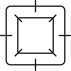 Crosshair, gun sight vector icons. Bullseye, red target or aim symbol. Military rifle scope, shooting mark sign. Target aim. Set of targets and destination. Focus icon