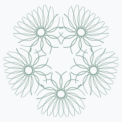 Pattern element on a white background. The vector image can be used as a fine art decoration.